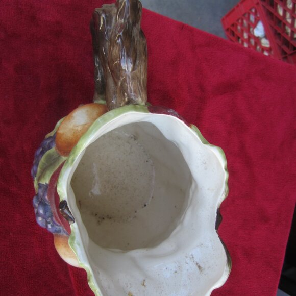 VTG SONOMA VILLA FRUIT MOTIF PITCHER W/BRANCH HANDLE, 3D EFFECT - Picture 5 of 6